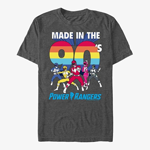 Majica Merch Hasbro Vault Power Rangers - Nineties Unisex T-Shirt Dark Heather Grey