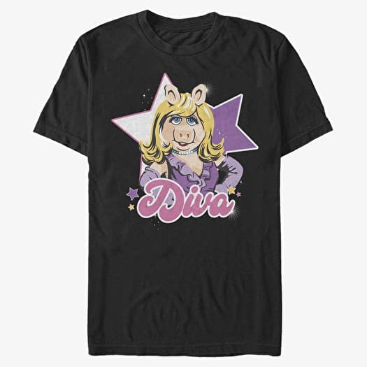 T-shirt Merch Disney Classics Muppets - Diva Piggy Unisex T-Shirt Black
