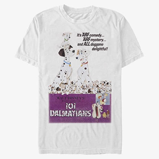 Μπλουζάκι Merch Disney Classics 101 Dalmatians - Vintage Poster Variant Unisex T-Shirt White