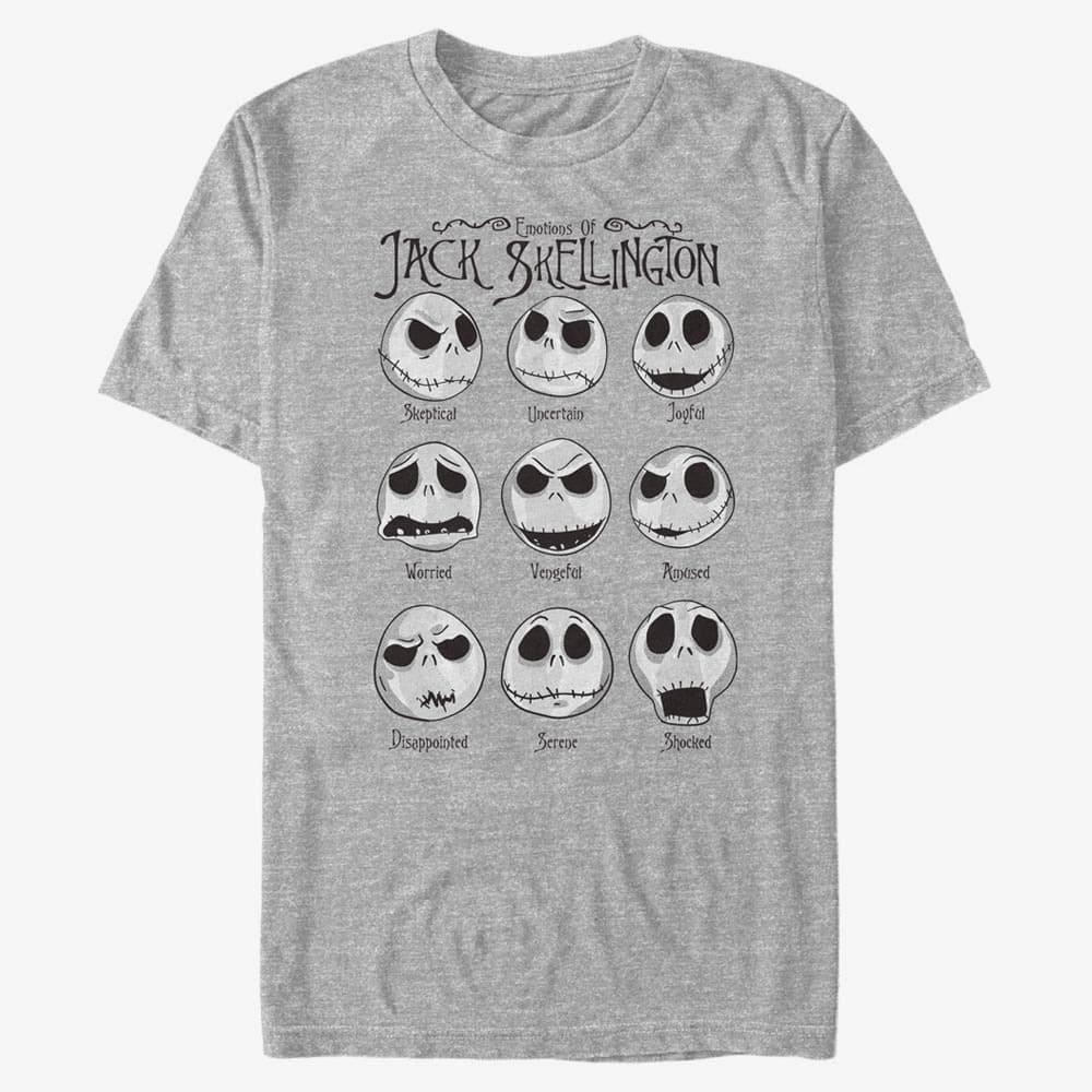 majice kratkih rukava Merch Disney Classics Nightmare Before Christmas - Jack Emotions Unisex T-Shirt Heather Grey