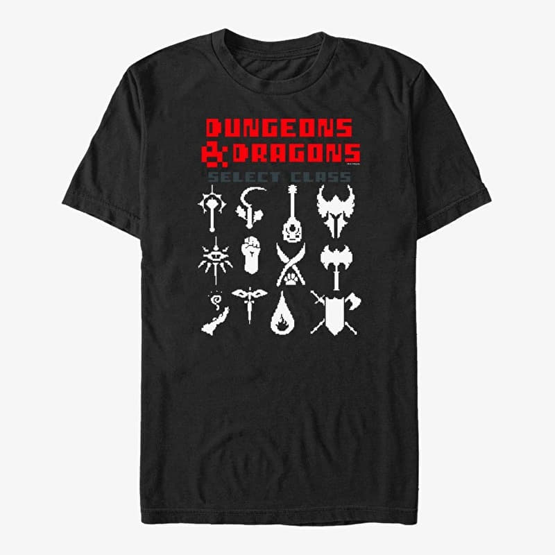 Merch Dungeons & Dragons - Select Screen Unisex T-Shirt Black