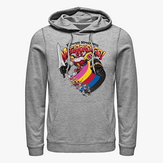 Mikina Merch Hasbro Vault Power Rangers - Megazord and Rangers Unisex Hoodie Heather Grey