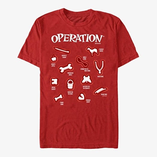 Tričko Merch Hasbro Operation - Operation Parts Unisex T-Shirt Red