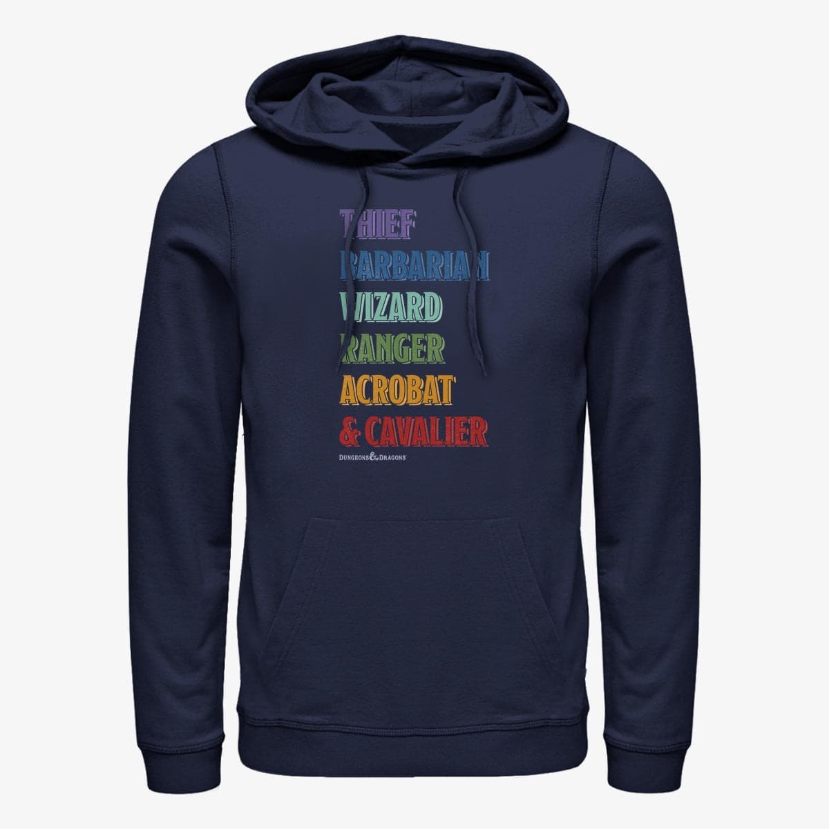 Dukserice Merch Dungeons & Dragons - Class Stack Unisex Hoodie Navy Blue