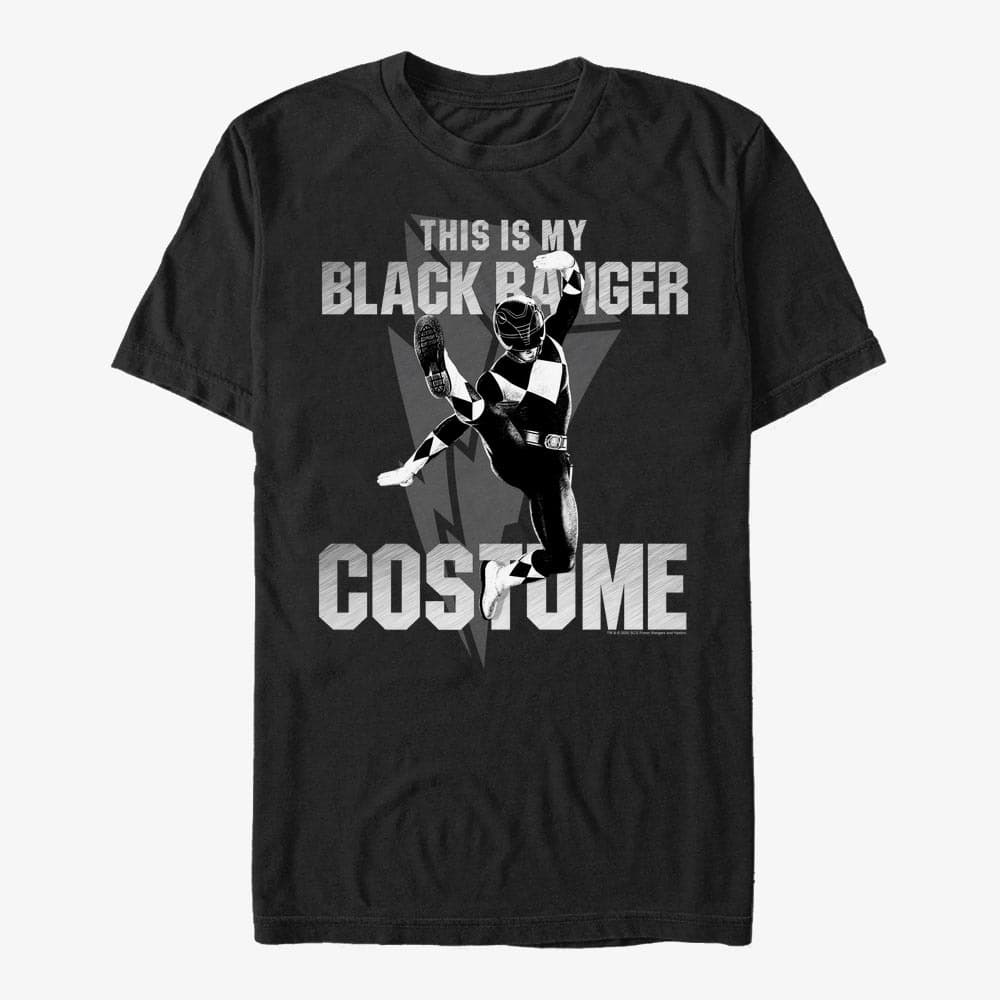 Футболки Merch Hasbro Vault Power Rangers - Black Ranger Costume Unisex T-Shirt Black
