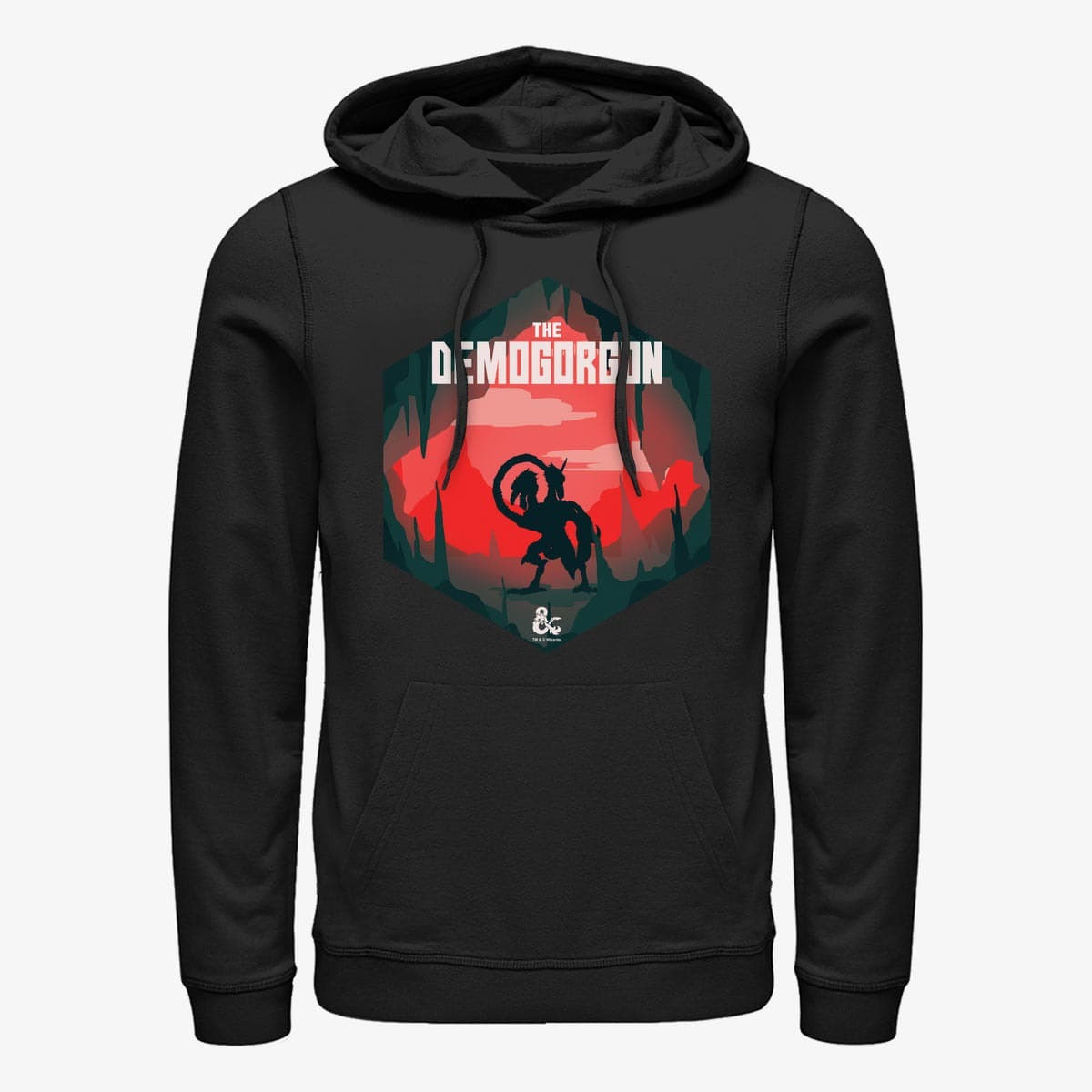 Mikiny Merch Dungeons & Dragons - The Demogorgan Hexagon Unisex Hoodie Black