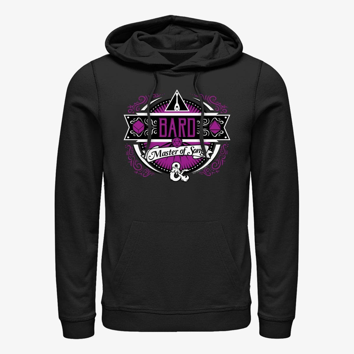 Mikiny Merch Dungeons & Dragons - Bard Label Unisex Hoodie Black