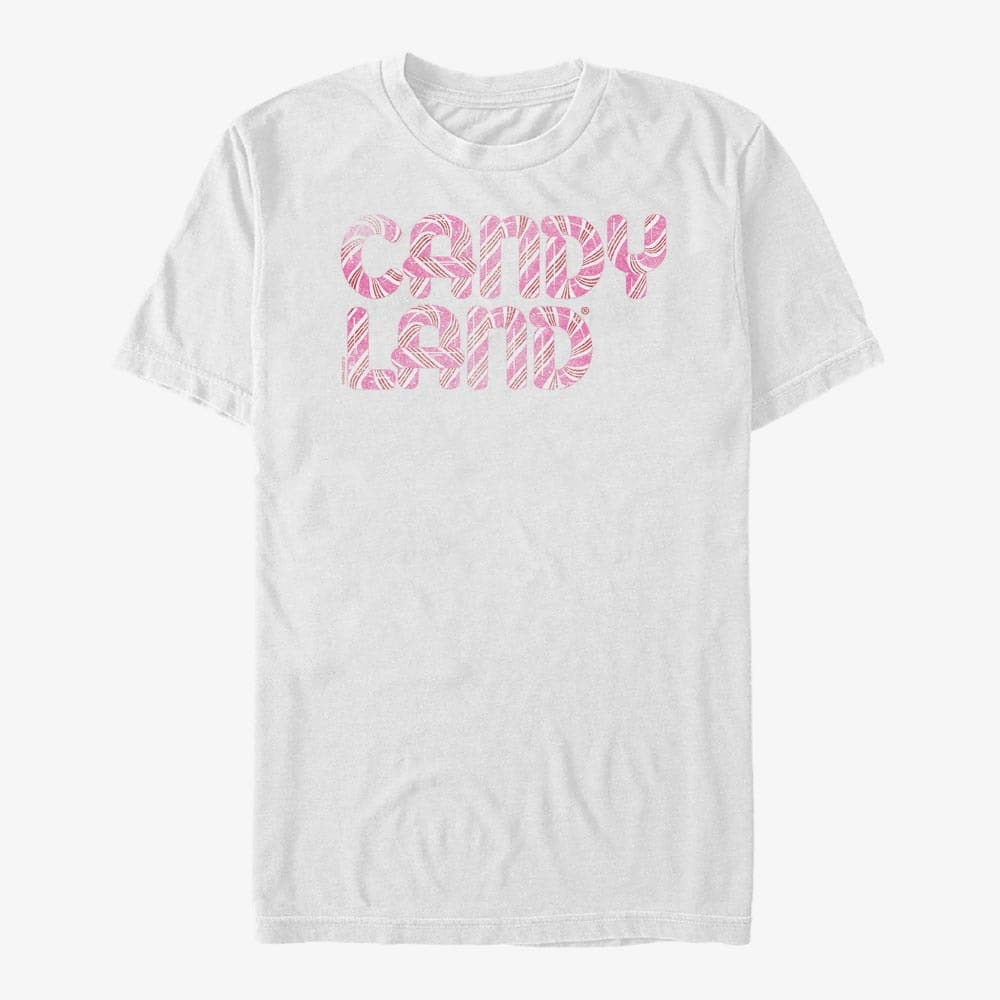 Camisetas Merch Hasbro Vault Candy Land - CANDY LAND LOGO DISTRESSED Unisex T-Shirt White