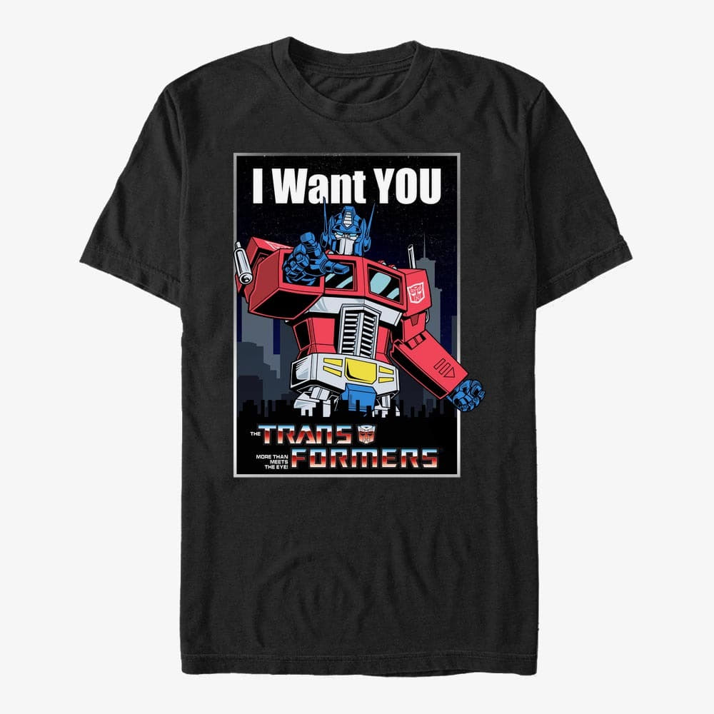 Trička Merch Hasbro Vault Transformers - I Want You Unisex T-Shirt Black