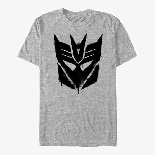 T-shirt Merch Hasbro Vault Transformers - Decepticon Graffiti Logo Unisex T-Shirt Heather Grey