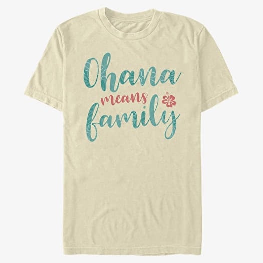 T-shirt Merch Disney Classics Lilo & Stitch - Ohana Script Unisex T-Shirt Natural