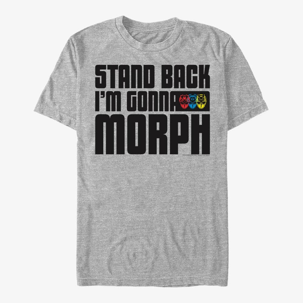 Marškinėliai Merch Hasbro Vault Power Rangers - I'm Morphing Unisex T-Shirt Heather Grey