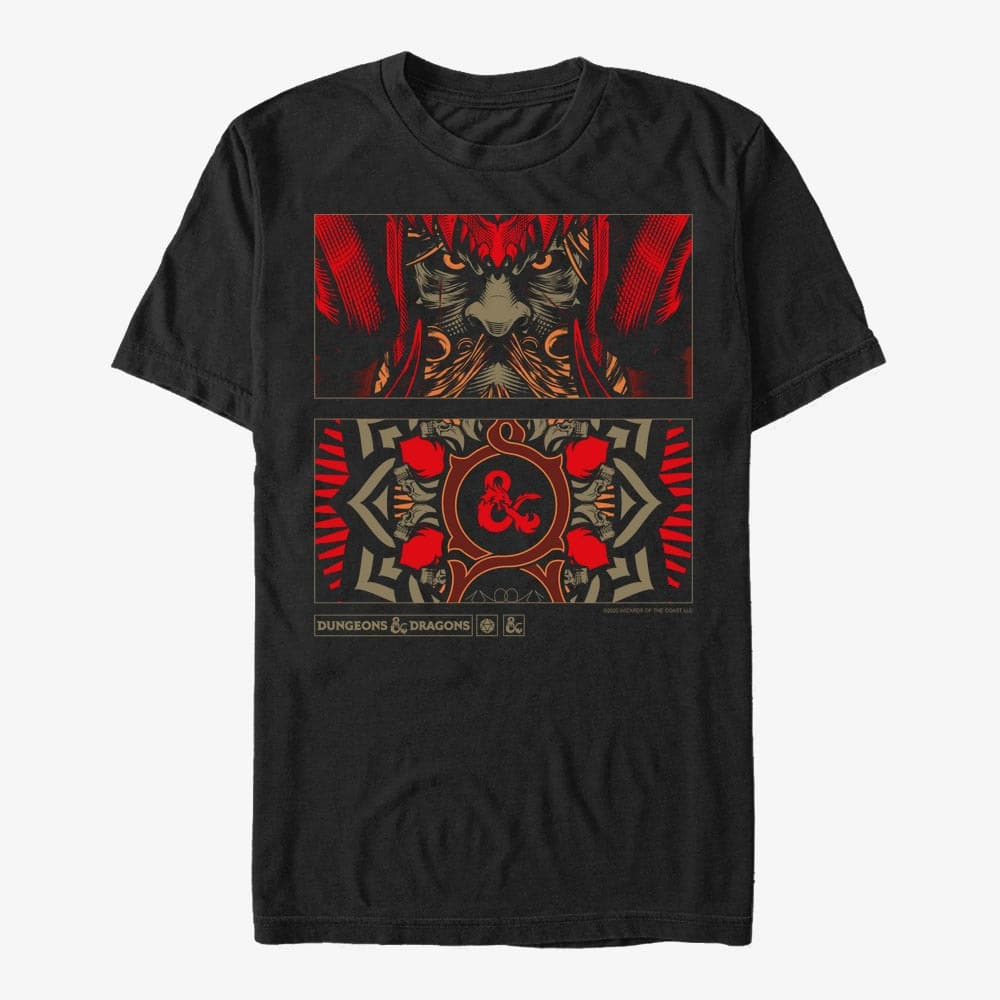 Trička Merch Dungeons & Dragons - Player Handbook Panel Unisex T-Shirt Black