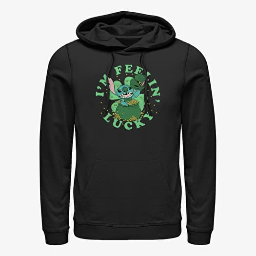 Sweatshirt Merch Disney Classics Lilo & Stitch - I'm Feelin Lucky Unisex Hoodie Black