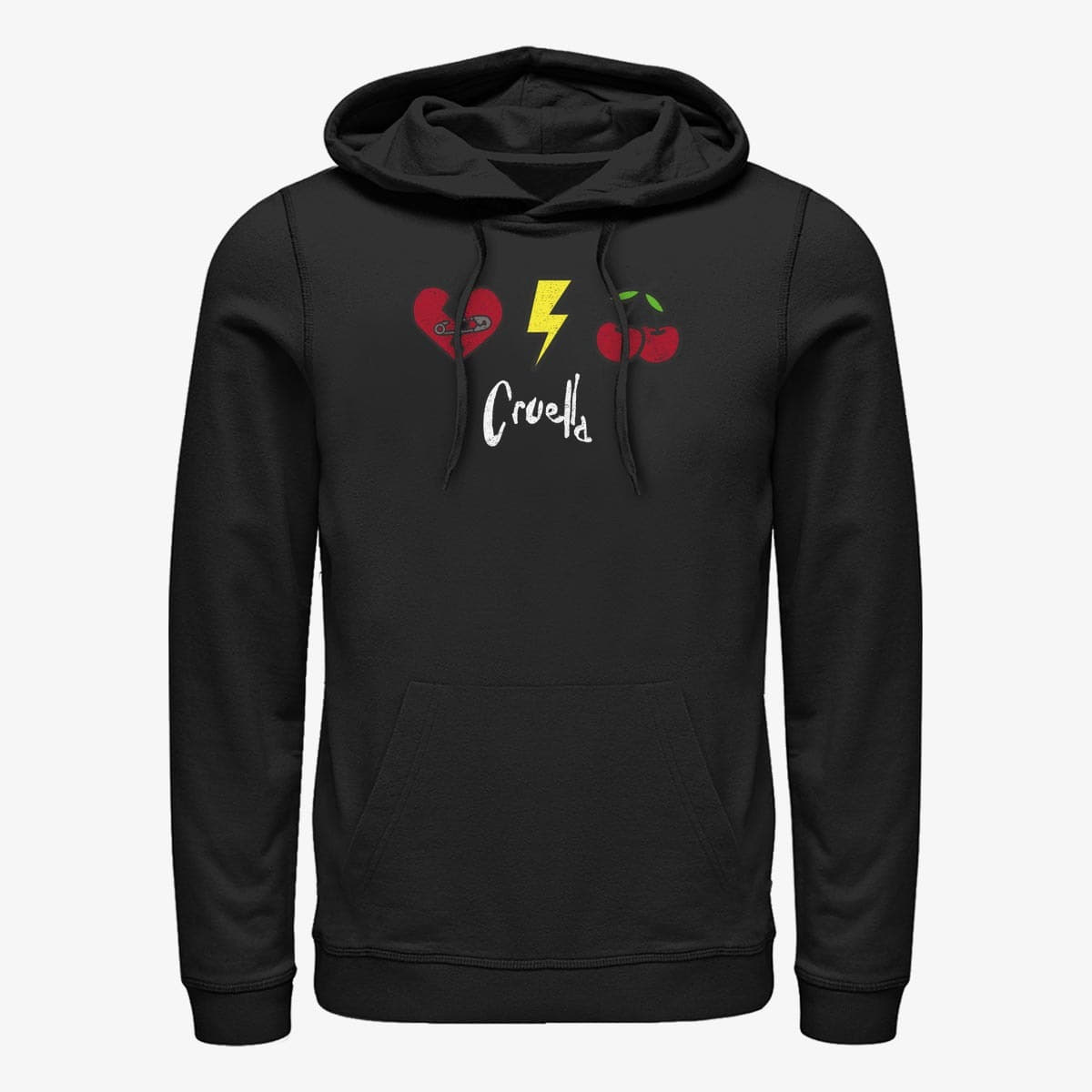 Dukserice Merch Disney Classics DNCA - Cruella Patches Unisex Hoodie Black