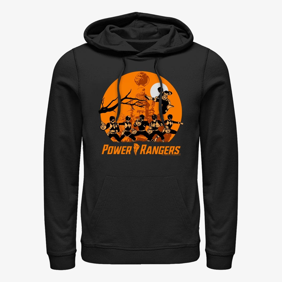Džemperiai su gobtuvais ir džemperiai Merch Hasbro Vault Power Rangers - Power Ranger Haunt Unisex Hoodie Black