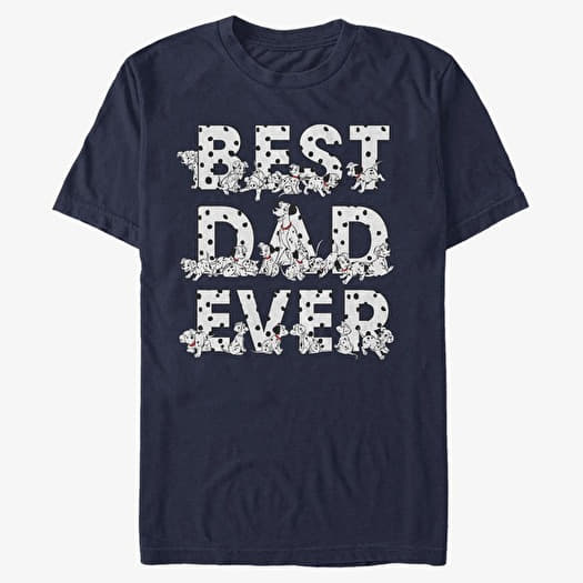 T-shirt Merch Disney Classics 101 Dalmatians - Pongo Best Dad Ever Unisex T-Shirt Navy Blue