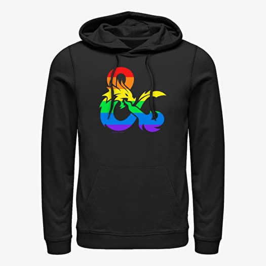 Merch Dungeons & Dragons - Pride Flag Logo Unisex Hoodie Black