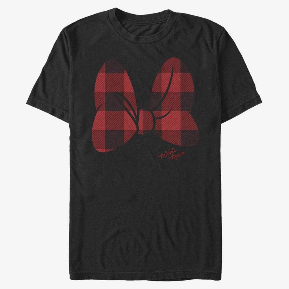 majice kratkih rukava Merch Disney Classics Mickey & Friends - Plaid Bow Unisex T-Shirt Black