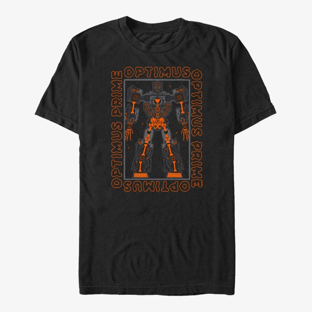 Pólók Merch Hasbro Vault Transformers - Skeleton Optimus Unisex T-Shirt Black