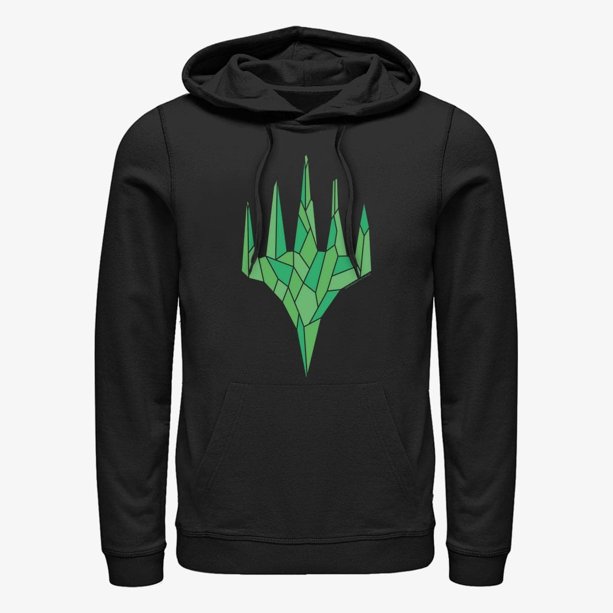 Hoodies Merch Magic: The Gathering - Green Crystal Unisex Hoodie Black