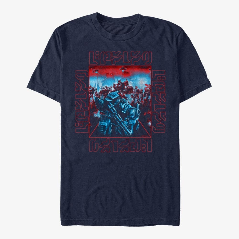 Trička Merch Hasbro Vault Transformers - Optimus Cybertronian Unisex T-Shirt Navy Blue