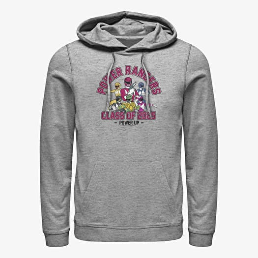 Mikina Merch Hasbro Vault Power Rangers - Power Grad Twenty Five Unisex Hoodie Heather Grey