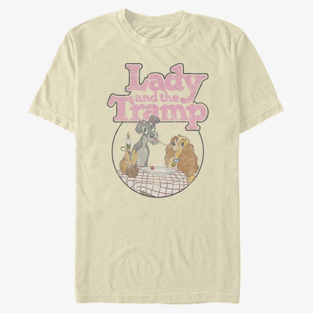 T-shirts Merch Disney Classics Lady & The Tramp - Lady and the Tramp Unisex T-Shirt Natural