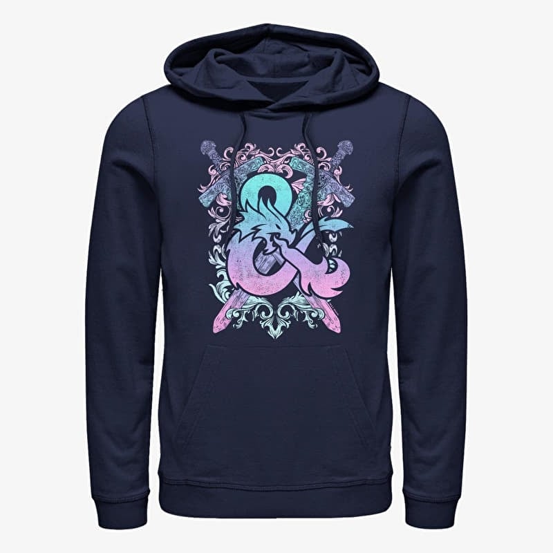 Merch Dungeons & Dragons - Pastel Playable Unisex Hoodie Navy Blue