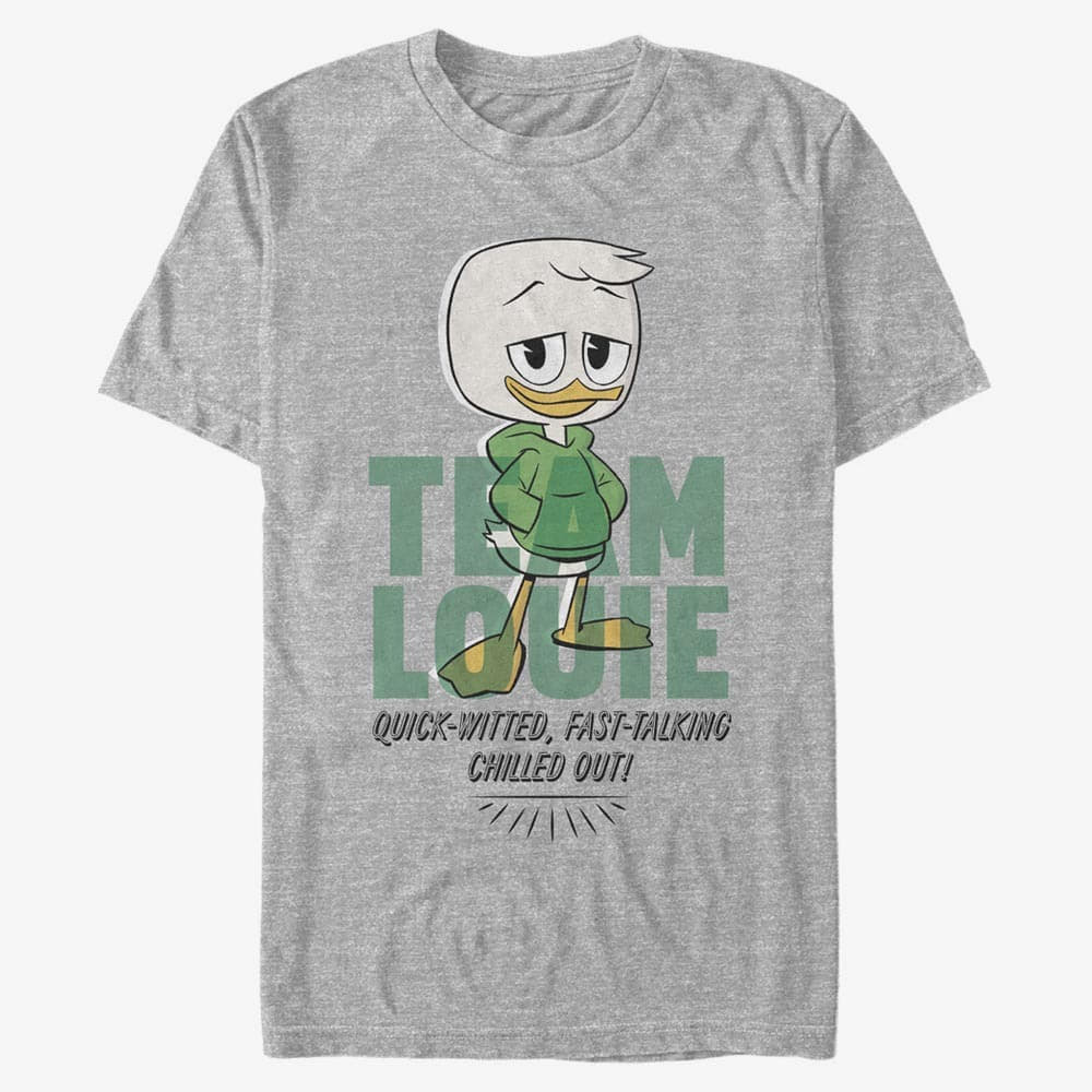 T-Shirts Merch Disney Classics Ducktales - Team Louie Green Unisex T-Shirt Heather Grey