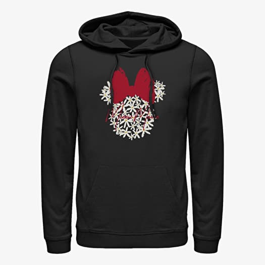 Mikina Merch Disney Classics Mickey Classic - FLORAL MINNIE Unisex Hoodie Black