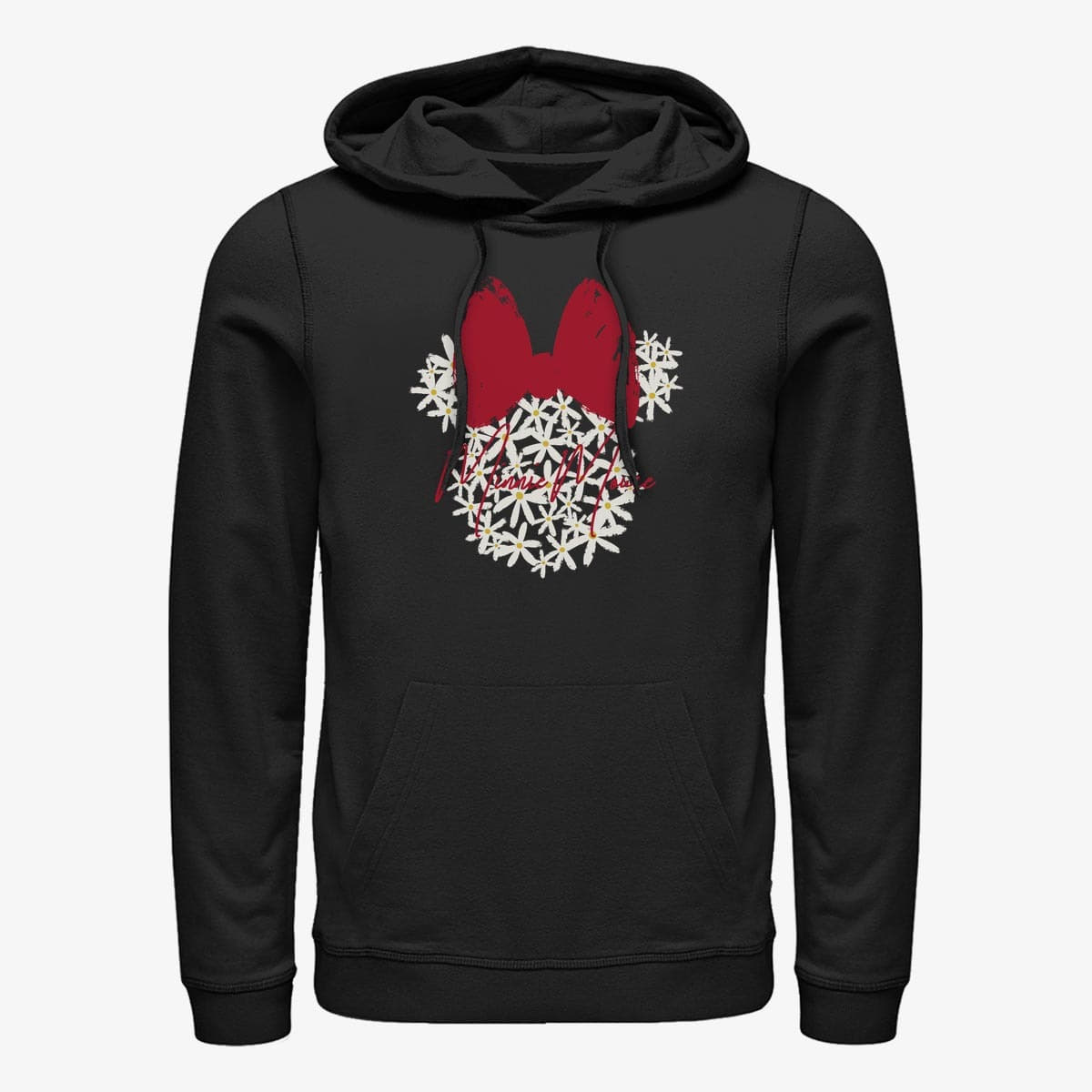 Felpe Merch Disney Classics Mickey Classic - FLORAL MINNIE Unisex Hoodie Black