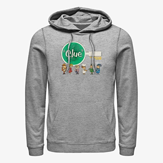 Sweatshirt Merch Hasbro Clue - CLUE LOGO DISTRESSED Unisex Hoodie Heather Grey