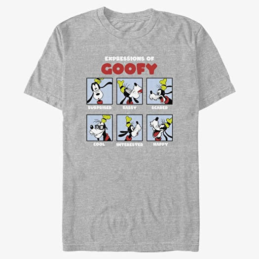 Tricou Merch Disney Classics Mickey & Friends - Expressions of Goofy Unisex T-Shirt Heather Grey