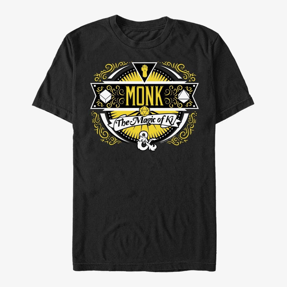 T-shirts Merch Dungeons & Dragons - Monk Label Unisex T-Shirt Black
