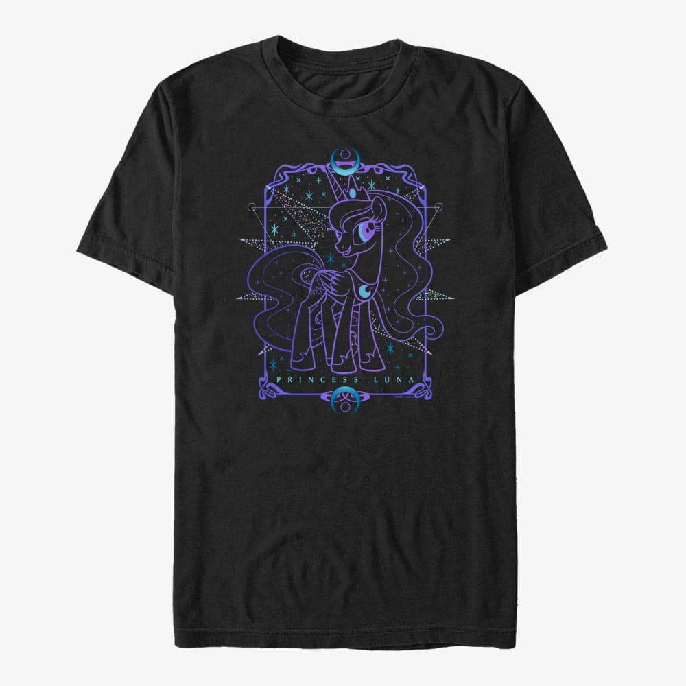 T-shirts Merch Hasbro Vault My Little Pony - Luna Tarot Unisex T-Shirt Black