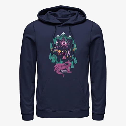 Merch Dungeons & Dragons - Fantasy Adventure Crew Unisex Hoodie Navy Blue