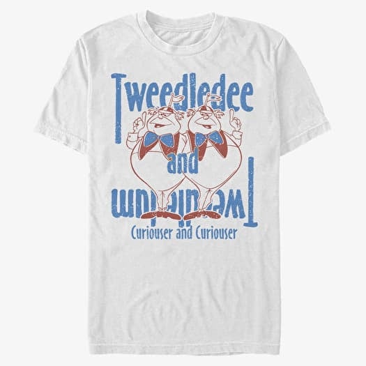 T-shirt Merch Disney Classics Alice In Wonderland - Tweedles Unisex T-Shirt White