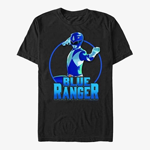 Marškinėliai Merch Hasbro Power Rangers - BLUE Unisex T-Shirt Black
