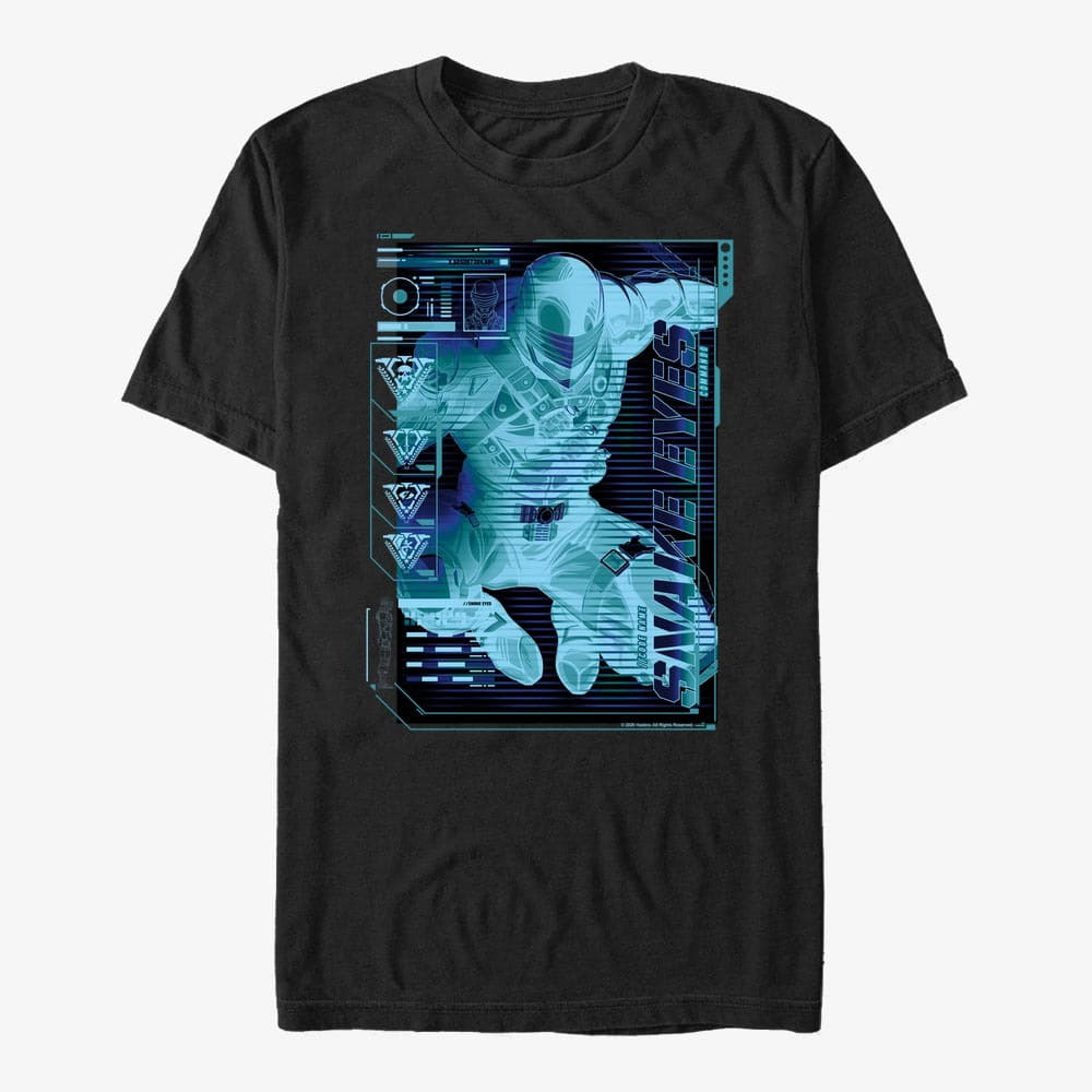 T-Shirts Merch Hasbro G.I. Joe - Snake Eyes Scheme Unisex T-Shirt Black