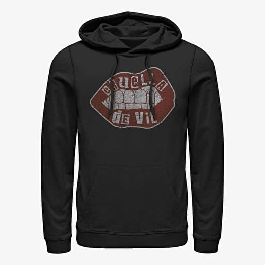 Mikina Merch Disney Classics DNCA - Lip Embroidery Unisex Hoodie Black