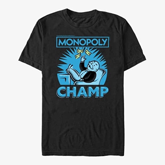 T-shirt Merch Hasbro Monopoly - Monopoly Champ Unisex T-Shirt Black
