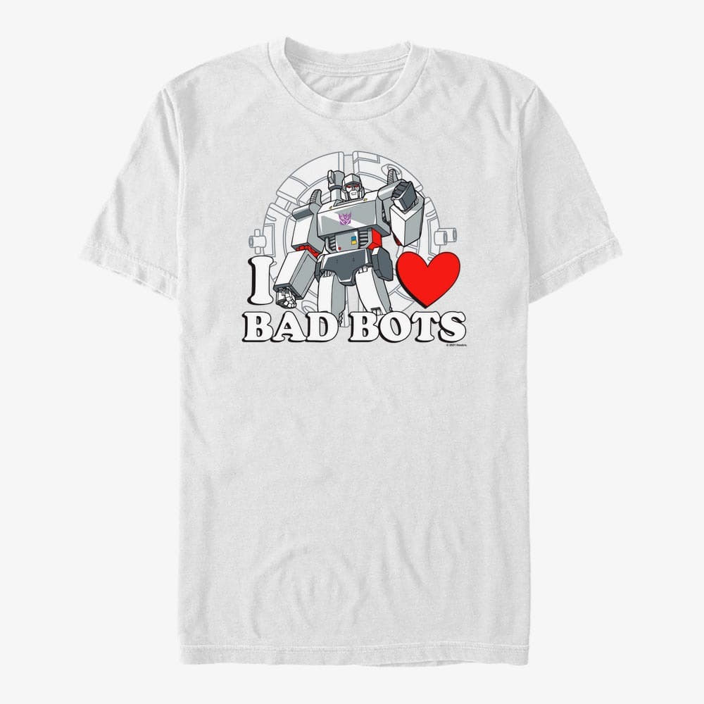 Trička Merch Hasbro Vault Transformers - I Love Bad Boys Unisex T-Shirt White