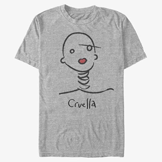 T-shirt Merch Disney Classics DNCA - CRUELLA DOODLE Unisex T-Shirt Heather Grey