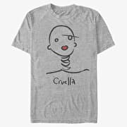 Merch Disney Classics DNCA - CRUELLA DOODLE Unisex T-Shirt Heather Grey