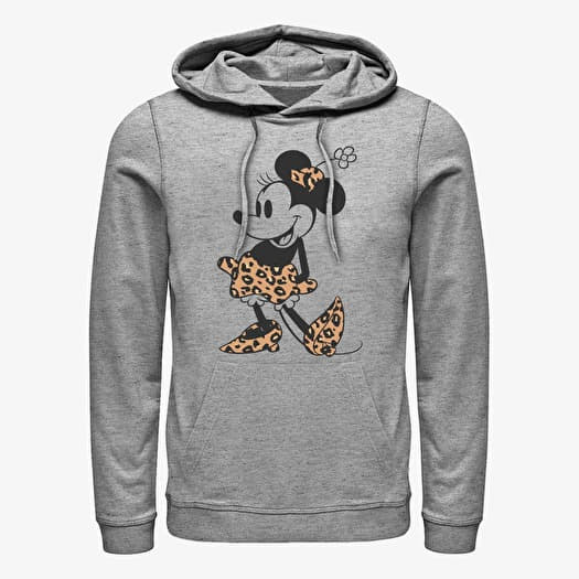 Mikina Merch Disney Classics Mickey & Friends - Leopard Mouse Unisex Hoodie Heather Grey