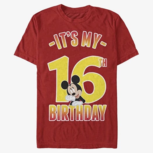 T-shirt Merch Disney Classics Mickey Classic - Hiya Pal 16th Birthday Unisex T-Shirt Red