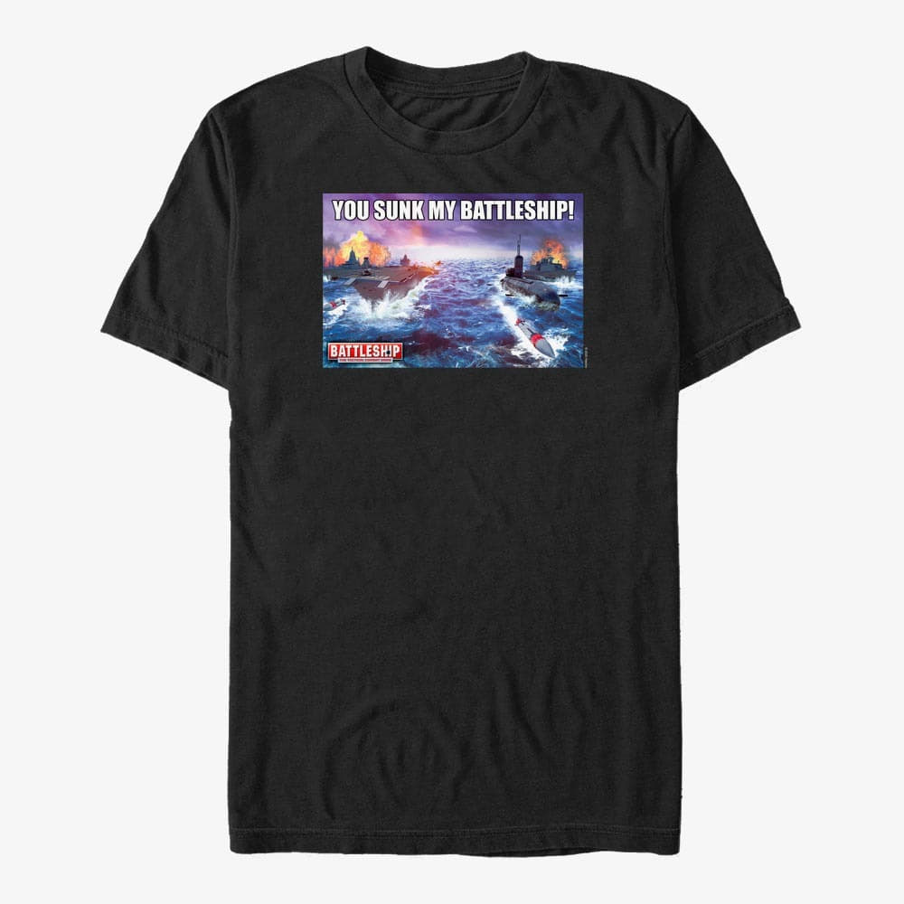 Trička Merch Hasbro Vault Battleship - YSMB MEME Unisex T-Shirt Black