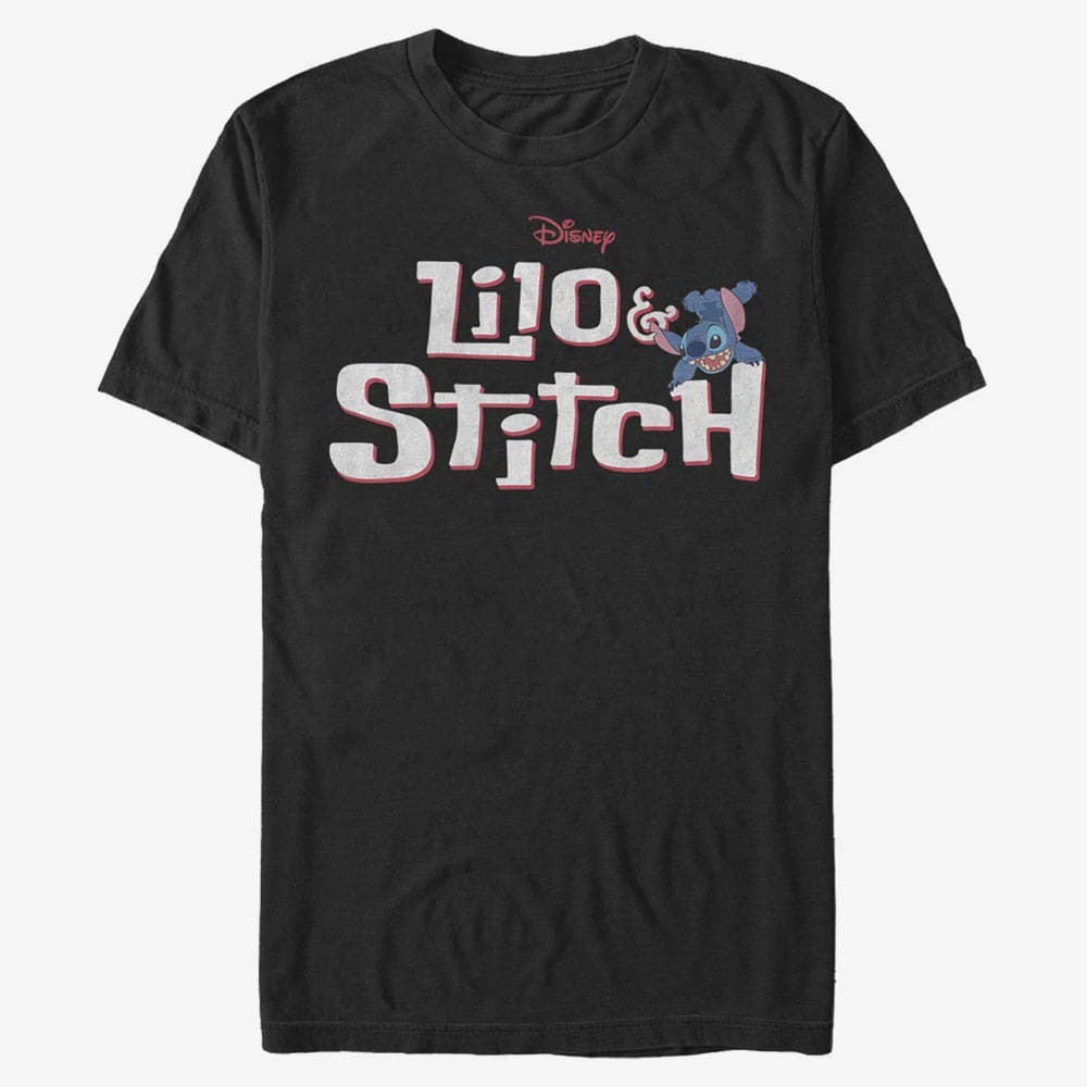 T-särgid Merch Disney Classics Lilo & Stitch - Stitch with Logo Unisex T-Shirt Black