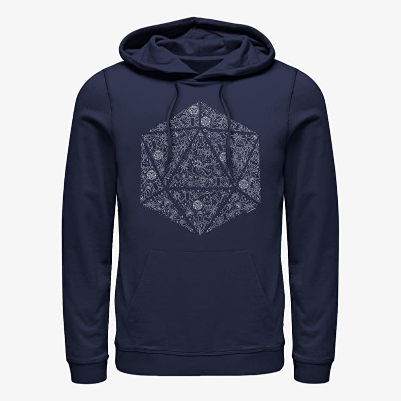 Mikina Merch Dungeons & Dragons - Celestial D20 Unisex Hoodie Navy Blue